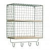 Etagere murale metal filaire grillage pateres Madam Stoltz
