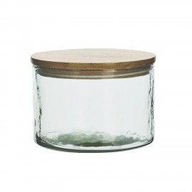 Bocal de cuisine verre bois artisanal Madam Stoltz