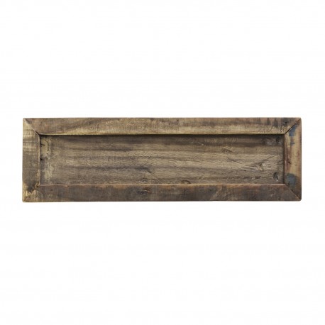 Plateau long etroit bois recycle artisanal rustique Madam Stoltz