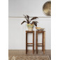 Table console da point carree bois recycle Madam Stoltz