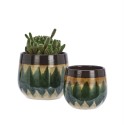 Cache pot emaille couleur retro vintage Madam Stoltz set de 2