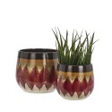 Cache pot pot couleur retro Madam Stoltz set de 2
