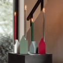 Bougeoirs design maisons bois acier couleur Remember set de 4