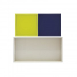 Plateaux decoratifs bois laque couleur Remember Trias set de 3