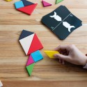 Jeu de societe en bois defi Tangram Remember