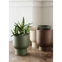 Cache pot design epure metal Madam Stoltz set de 2
