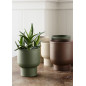 Cache pot design epure metal Madam Stoltz set de 2