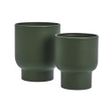 Cache pot metal design epure Madam Stoltz set de 2