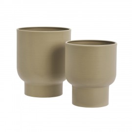 Cache pot design metal Madam Stoltz set de 2