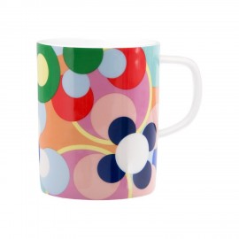 Mug porcelaine motif fleurs retro Remember Sushi