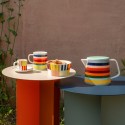 Mug porcelaine design rayures multicolore Remember Lorenzo