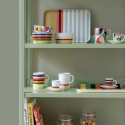 Mug porcelaine design rayures multicolore Remember Lorenzo