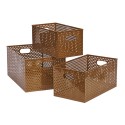 Boites rangement métal perforé Madam Stoltz set de 3