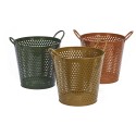 Panier rangement design metal perfore couleur Madam Stoltz set de 3