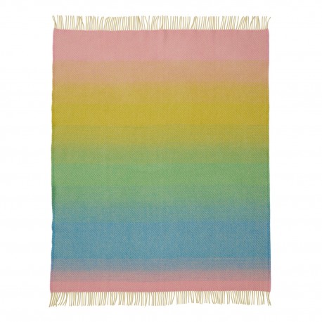 Plaid laine agneau design multicolore Klippan Aurora