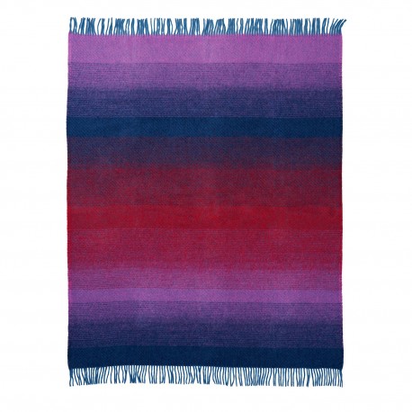 Plaid degradee couleurs laine agneau Klippan Aurora