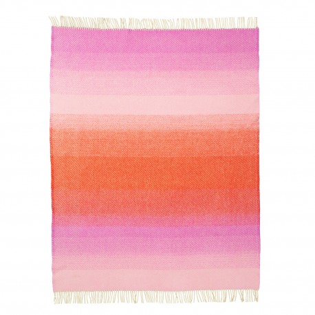 Plaid laine agneau degradee couleurs Klippan Aurora