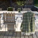 plaid chic raye vert laine agneau biologique klippan oscar