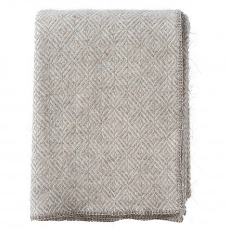Plaid laine agneau alpaga motif losanges Klippan Diamonds