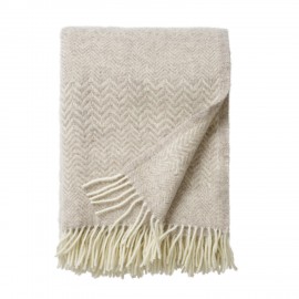 Plaid laine agneau bio motif Klippan Zigzag