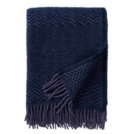 Plaid laine bio chaud motif couleur Klippan Zigzag