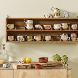 Etagere murale a mugs cuisine bois recycle IB Laursen Unika