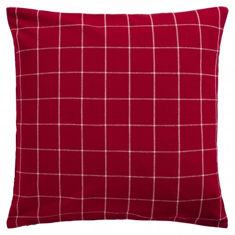 Housse de coussin coton rouge carreaux IB Laursen