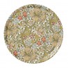 Plateau rond service bois bouleau floral Klippan Golden Lily