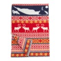 Couverture laine agneau bio motif nordique scandinave Klippan Sarek