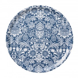 Plateau de service rond bois lamine motif floral Klippan Sunflower