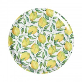 Plateau de service cuisine bois lamine citrons Klippan Lemon Tree