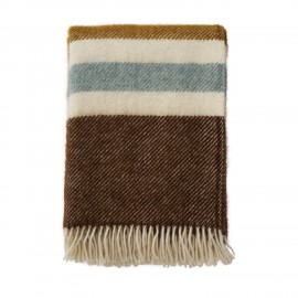 Plaid laine classique chaud epais Klippan Gotland stripe