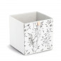 Boite panier carree textile imprime decoratif Zeller