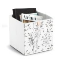 Boite panier carree textile imprime decoratif Zeller