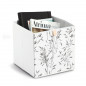 Boite panier carree textile imprime decoratif Zeller