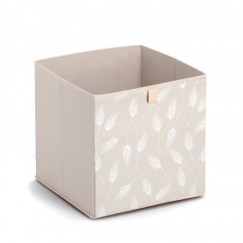 Panier rangement cubique textile imprime decoratif Zeller