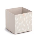 Panier rangement cubique textile imprime decoratif Zeller