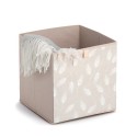 Panier rangement cubique textile imprime decoratif Zeller