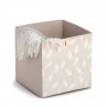 Panier rangement cubique textile imprime decoratif Zeller