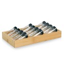 Support rangement epices pour tiroir 13 pots verre Zeller