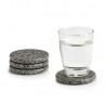 Dessous de verre en pierre granite Zeller set de 4