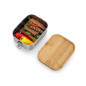 Boite de conservation lunch box acier bois bambou Zeller