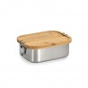 Boite de conservation lunch box acier bois bambou Zeller