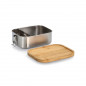 Boite de conservation lunch box acier bois bambou Zeller