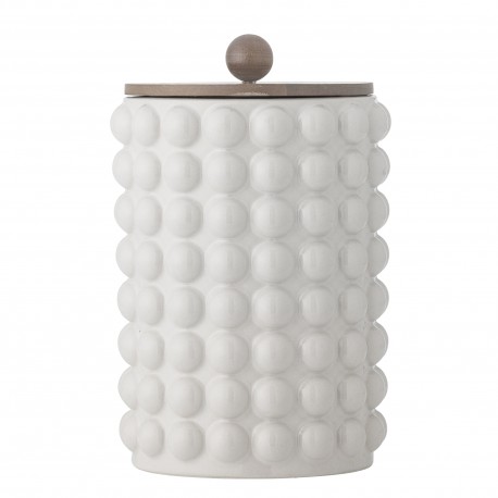 Grand boite conservation ceramique bois design Bloomingville Magde