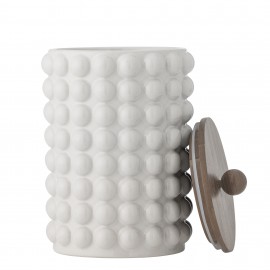 Grand boite conservation ceramique bois design Bloomingville Magde