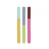 Bougies multicolores design Remember Palma set de 3