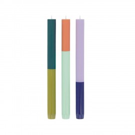 Bougies vegetales colorees design contemporain Remember Riga set de 3