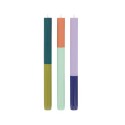 Bougies vegetales colorees design contemporain Remember Riga set de 3