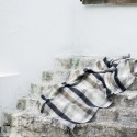 plaid a carreaux chaud gris laine agneau klippan gotland multi